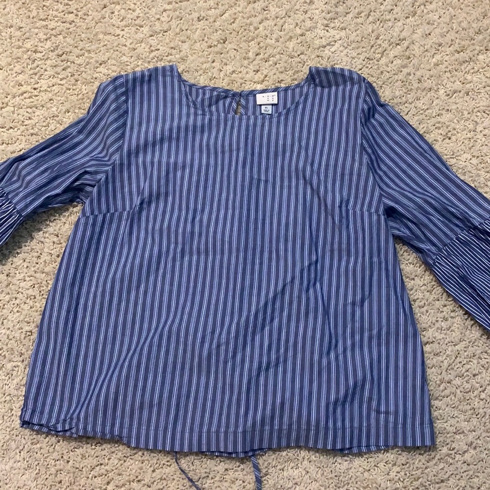 a new day blouse with tie in back